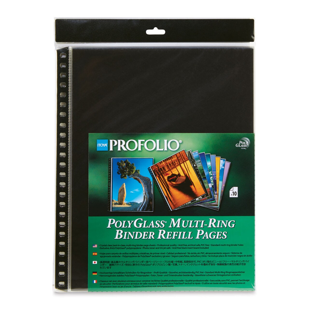 Itoya PolyGlass Refill Page Pack - 12" x 9", Portrait, Pkg of 10